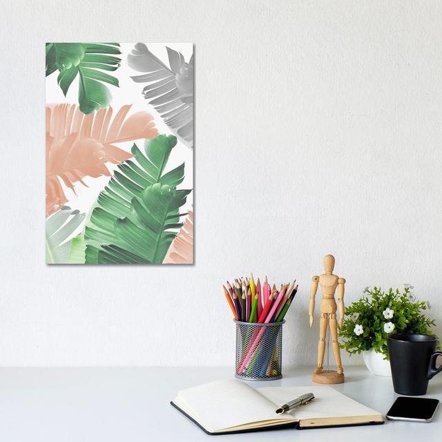 Banana Leaf Play by Sisi & Seb - Gallery-Wrapped Canvas Giclée on Canvas 17 Stories Size: 30.48cm H x 20.32cm W x 1.905cm D, Format: Canvas on Productcaster.