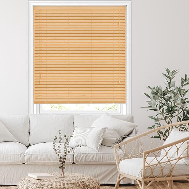 Semi-Sheer Venetian Blind AR WARE Colour: Woodgrain, Blind Size: 84 cm L x 12 cm W on Productcaster.