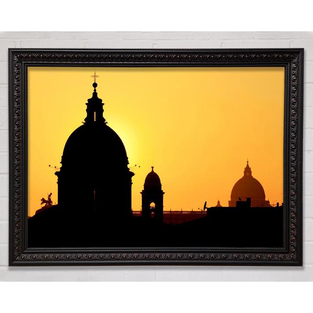 Turkish Rooftop Sunset - Single Picture Frame Art Prints Ebern Designs Size: 84.1cm H x 118.9cm W x 3cm D on Productcaster.