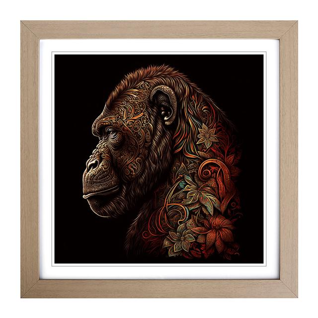 Gorilla Paisley Art - Print Latitude Vive Format: Oak on Productcaster.