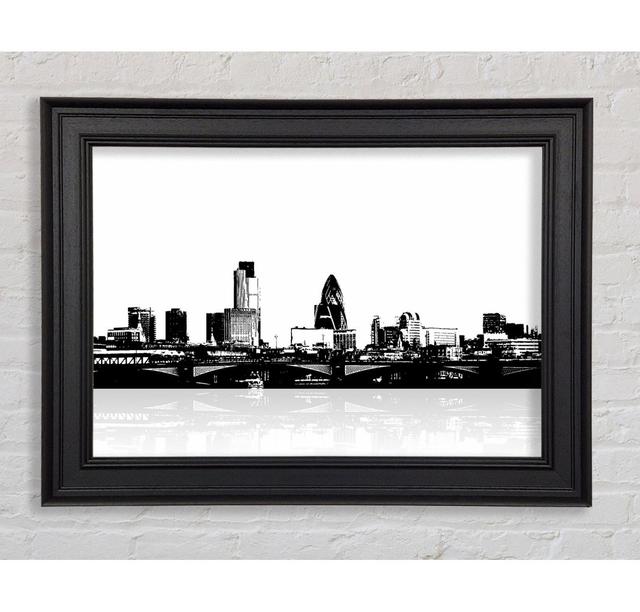 London City Waters B N W Framed Print 17 Stories Size: 21cm H x 42cm W on Productcaster.