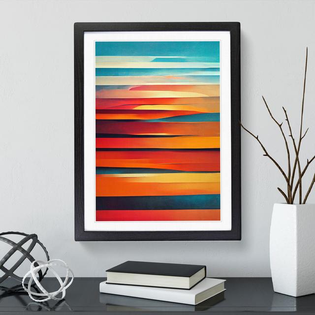 XV1022-4300X Sunset In Abstract No.2 - Single Picture Frame Print Metro Lane Format: Black Framed, Size: 46cm H x 34cm W on Productcaster.