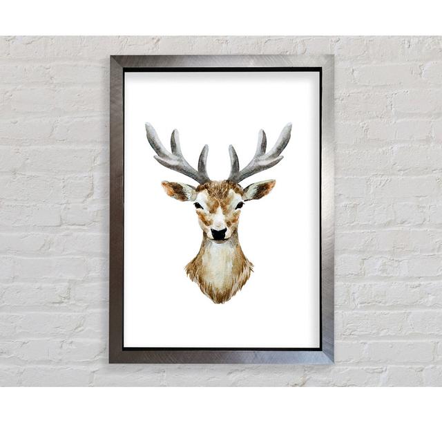 Female Deer Head - Single Picture Frame Art Prints Bright Star Size: 118.9cm H x 84.1cm W x 3.4cm D on Productcaster.