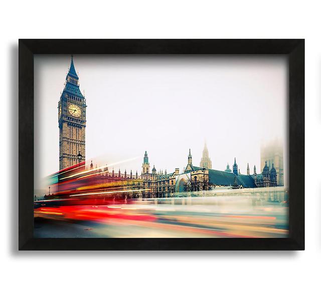 Big Ben Red Bus Bl - Picture Frame Photograph on Canvas Latitude Run Size: 21cm H x 30cm W x 10cm D on Productcaster.