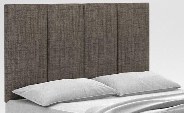 Renly Upholstered Headboard Wade Logan Mattress Size: Double (4'6), Upholstery: Wool Grey on Productcaster.