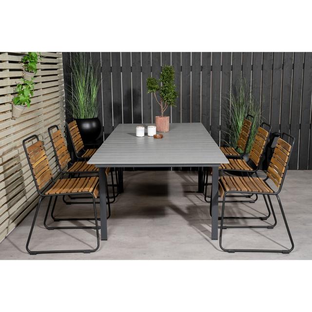 Alcot Rectangular 6 - Person 160cm Long Dining Set Dakota Fields on Productcaster.