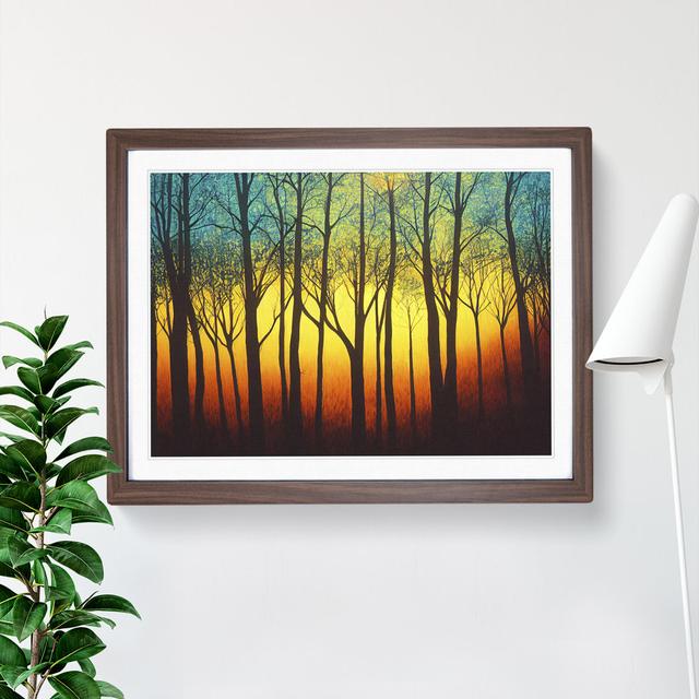 Bold Summer Forest Sunset Vol.1 - Picture Frame Graphic Art Alpen Home Frame Colour: Walnut Framed, Size: 46cm H x 64cm W x 2cm D on Productcaster.