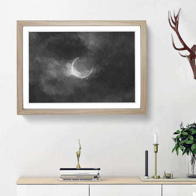 Eclipse of the Moon - Picture Frame Graphic Art Print East Urban Home Frame Option: Oak Framed, Size: 48cm H x 65cm W x 2cm D on Productcaster.