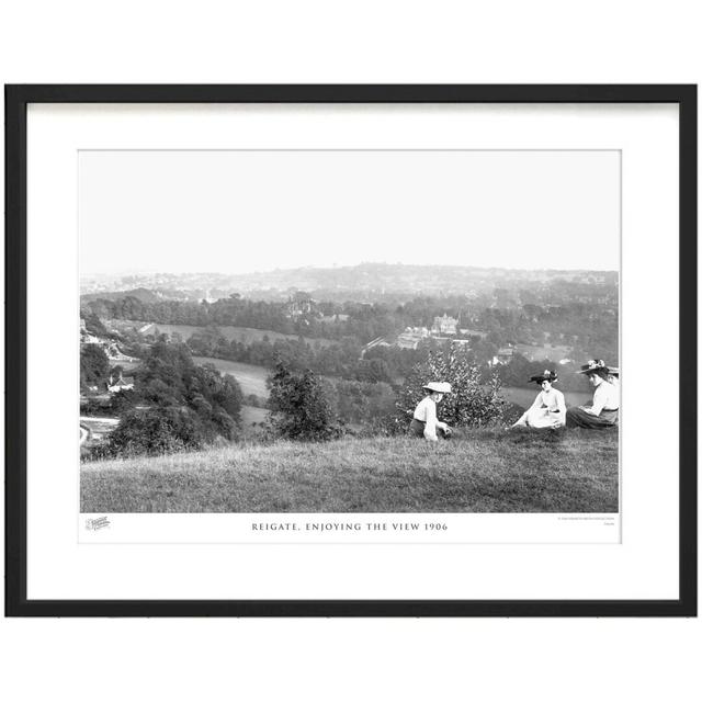 'Reigate, Enjoying the View 1906' by Francis Frith - Picture Frame Photograph Print on Paper The Francis Frith Collection Size: 60cm H x 80cm W x 2.3c on Productcaster.