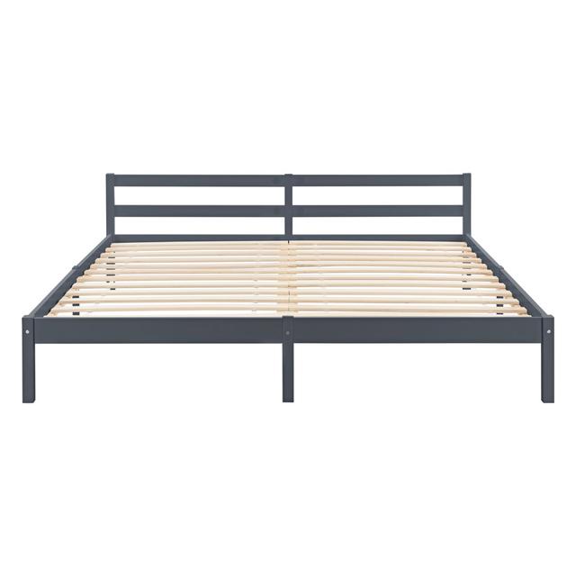 Jakiyra Bed Frame 17 Stories Colour: Dark Grey, Size: 180cm W x 200cm L on Productcaster.