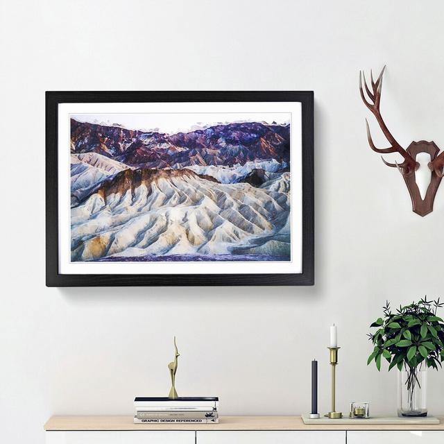 Death Valley Mountains in California in Abstract - Picture Frame Graphic Art Print East Urban Home Frame Option: Black Framed, Size: 48cm H x 65cm W x on Productcaster.