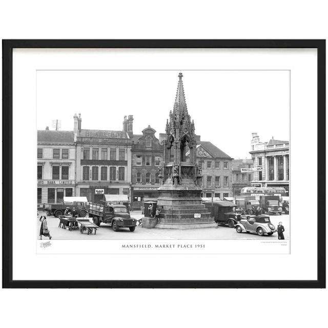 'Mansfield, Market Place 1951' - Picture Frame Photograph Print on Paper The Francis Frith Collection Size: 28cm H x 36cm W x 2.3cm D on Productcaster.