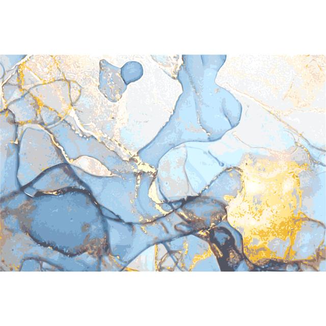 Macintyre Marble Texture by Oxana Litvinova - Wrapped Canvas Painting Metro Lane Size: 61cm H x 91cm W x 3.8cm D on Productcaster.