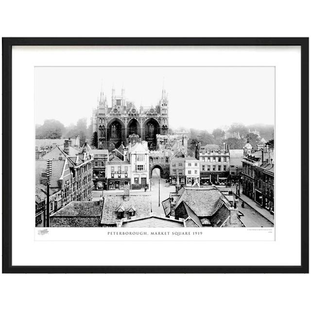 'Peterborough, Market Square 1919' by Francis Frith - Picture Frame Photograph Print on Paper The Francis Frith Collection Size: 28cm H x 36cm W x 2.3 on Productcaster.