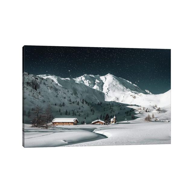 Snow Valley At Night by Karen Mandau - Wrapped Canvas Print Alpen Home Size: 30.48cm H x 45.72cm W x 1.91cm D on Productcaster.