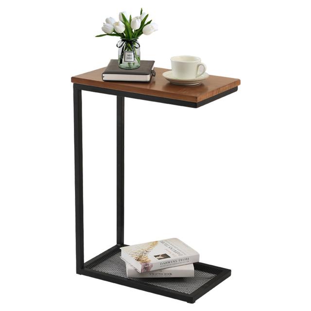 Sinead End Table Borough Wharf Table Top Colour: Dark brown wood on Productcaster.