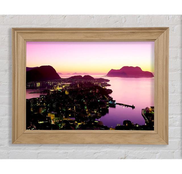 Lilac City Ocean - Single Picture Frame Art Prints Bright Star Size: 100cm H x 141.4cm W x 8cm D on Productcaster.