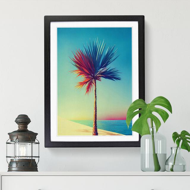 Watercolour Palm Tree Vol.4 - Single Picture Frame Graphic Art Bay Isle Home Size: 46cm H x 34cm W x 2cm D, Frame Option: Black on Productcaster.