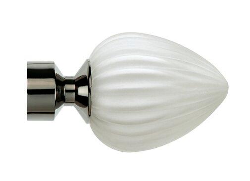 Violetta 27.94cm Finial (Set of 2) Rosdorf Park Finish: Polished Graphite on Productcaster.