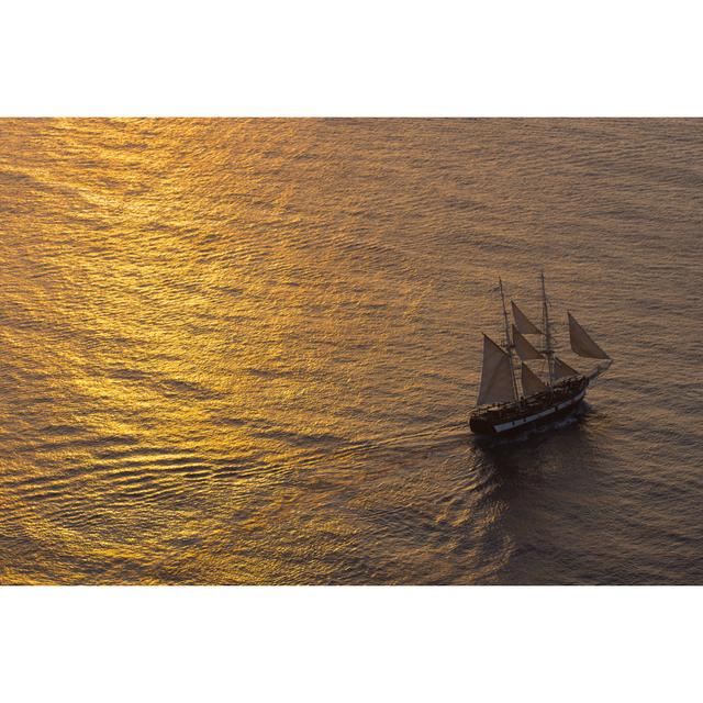 Ship Sailing At Sunset Breakwater Bay Size: 30cm H x 46cm W on Productcaster.