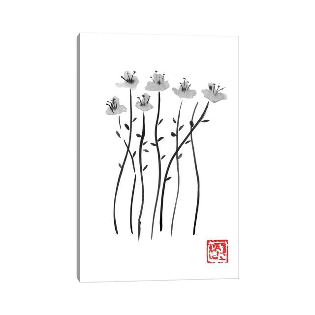 Sakura Lines by Péchane - Painting on Canvas Bloomsbury Market Format: Wrapped Canvas, Size: 66.04cm H x 45.72cm W x 3.81cm D on Productcaster.