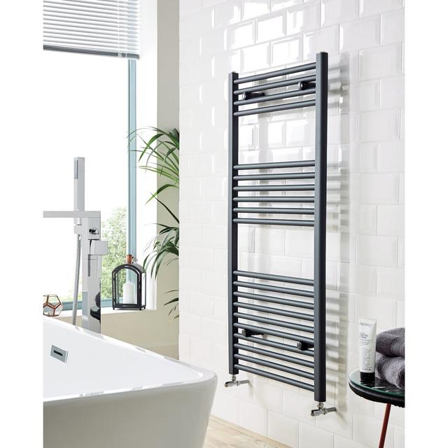 Vertical Straight Towel Rail K-Rad Size: 80cm H x 50cm W x 4cm D, Finish: Antracite on Productcaster.