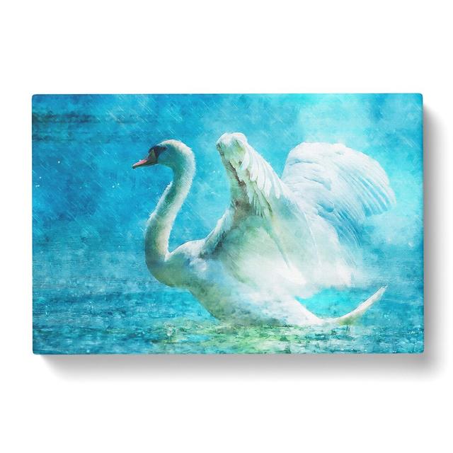 White Swan Vol.1 - Wrapped Canvas Graphic Art East Urban Home Size: 50cm H x 76cm W x 3cm D on Productcaster.