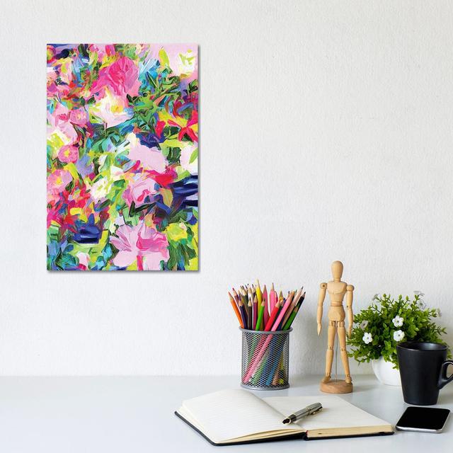 Happy Floral Love by Heather Offord - Wrapped Canvas Painting Metro Lane on Productcaster.