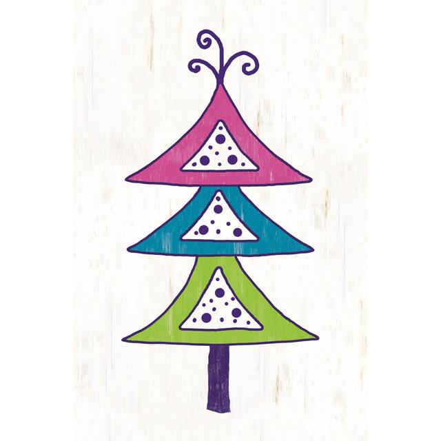 Funky Christmas Tree 4 - Wrapped Canvas Graphic Art The Seasonal Aisle Size: 91cm H x 61cm W x 3.8cm D on Productcaster.