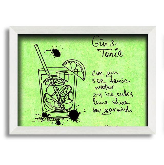 How To Make The Perfect Gin And Tonic Framed Print Rosalind Wheeler Size: 21cm H x 42cm W x 8cm D, Format: Natural Framed Paper on Productcaster.