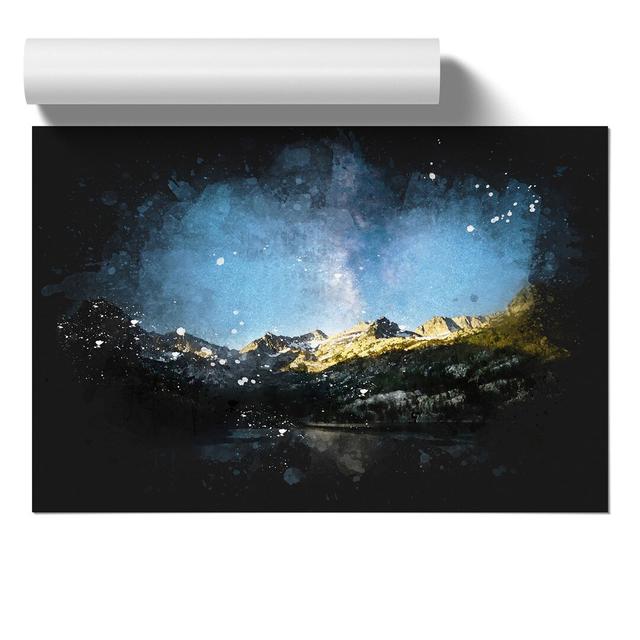 Milky Way Above Bishop California - Unframed Graphic Art East Urban Home Size: 59cm H x 84cm W x 0.1cm D on Productcaster.