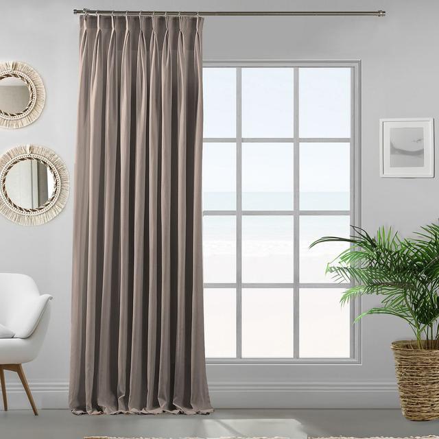 Vorhang mit Zwickelfalte (1 Stück), blickdicht Lilijan Home & Curtain Vorhang-Farbe: Heller Stein, Vorhanggröße: 65 cm Breite x 145 cm Fallhöhe on Productcaster.