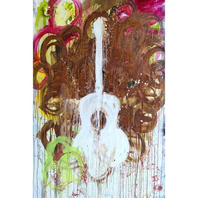 White Guitar by Kent Youngstrom - Wrapped Canvas Painting Rosalind Wheeler Size: 76cm H x 51cm W x 3.8cm D on Productcaster.