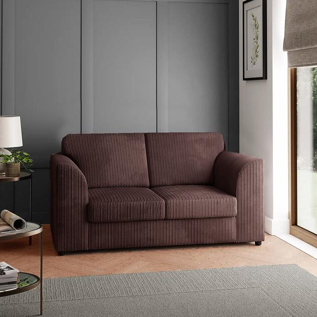 Fysher 2 Seater Upholstered Loveseat Ebern Designs Upholstery Colour: Chocolate on Productcaster.