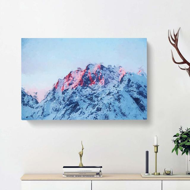 Mountain Peak in Russia in Abstract - Wrapped Canvas Graphic Art Print East Urban Home Size: 50cm H x 76cm W x 3cm D on Productcaster.