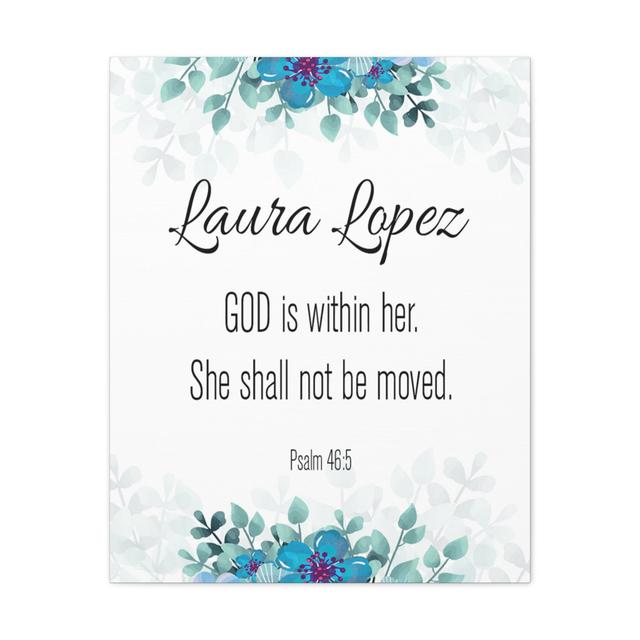 Scripture Walls Personalized God Is Within Her Psalm 46:5 Bible Verse Wall Art Unframed Happy Larry Size: 24cm H x 18cm W x 1.25cm D on Productcaster.