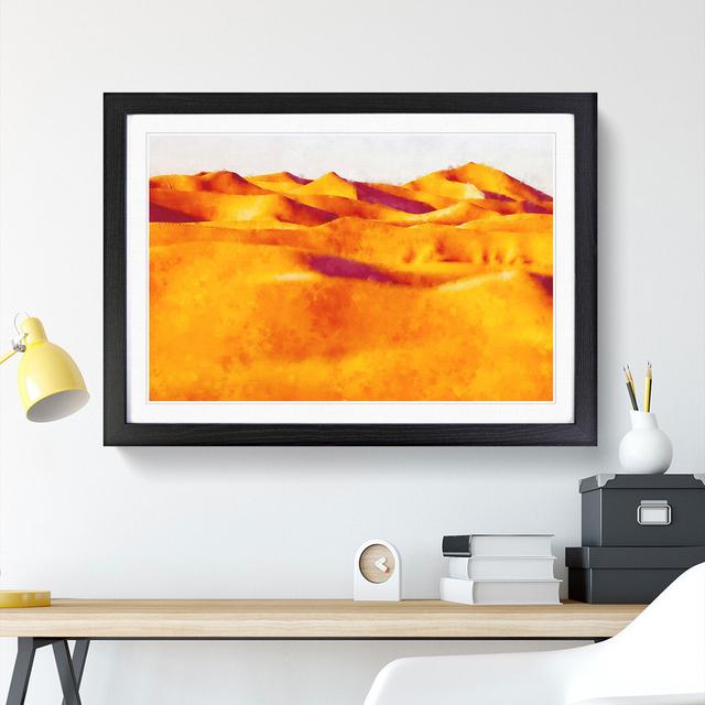 Sand Dunes of Iran - Picture Frame Graphic Art East Urban Home Frame Option: Black Framed, Size: 48cm H x 65cm W x 2cm D on Productcaster.