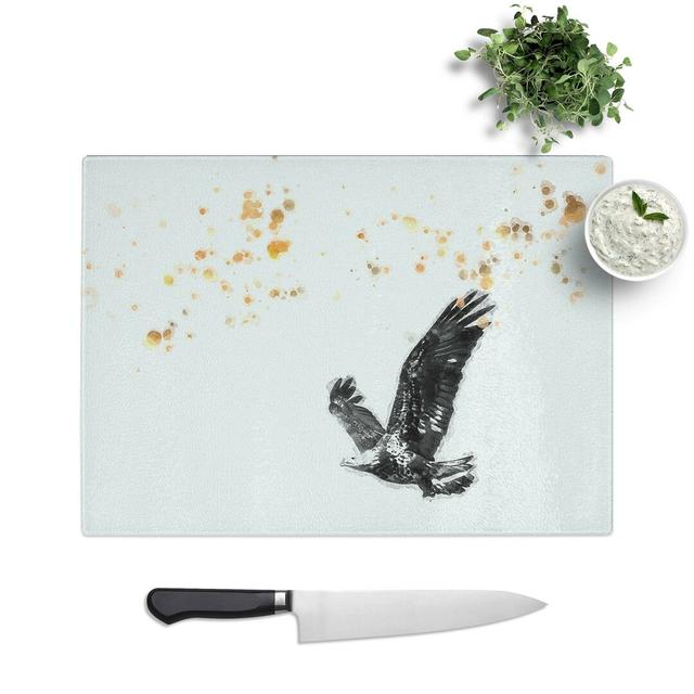 Tempered Glass Bald Eagle in Flight Chopping Board East Urban Home Size: 39 cm W x 28.5 cm L on Productcaster.