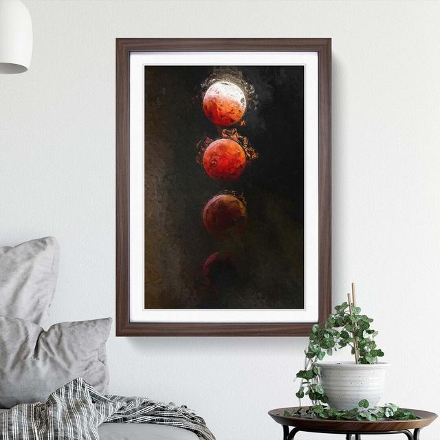 Lunar Eclipse in Abstract - Picture Frame Graphic Art Print East Urban Home Frame Option: Walnut, Size: 76cm H x 50cm W x 2cm D on Productcaster.