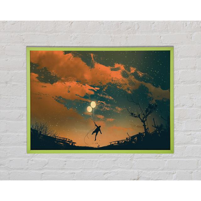 The Two Floating Light Balloons - Single Picture Frame Art Prints Ophelia & Co. Size: 21cm H x 29.7cm W x 2cm D on Productcaster.