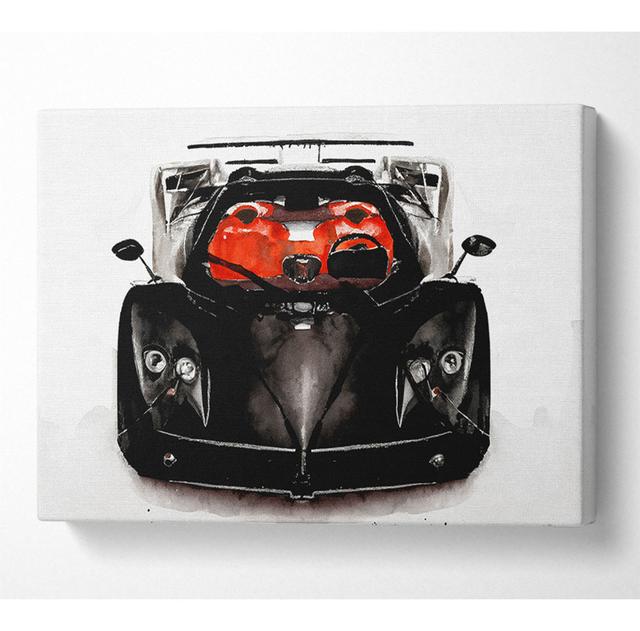 Zonda Jet Black - Wrapped Canvas Art Prints Borough Wharf Size: 81cm H x 121.9cm W x 10cm D on Productcaster.