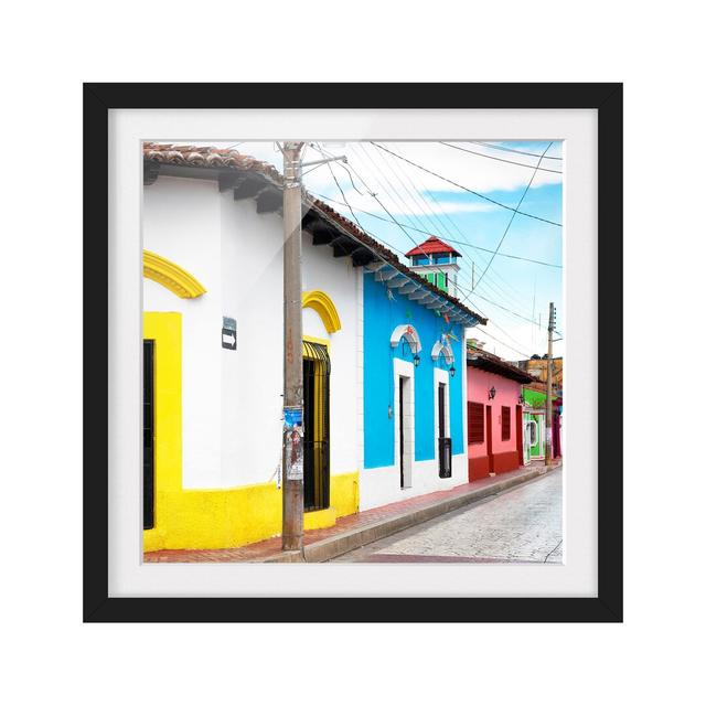 Colourful Street - Picture Frame Photograph Art Print on Paper East Urban Home Size: 70cm H x 70cm W, Frame Options: Matt black on Productcaster.