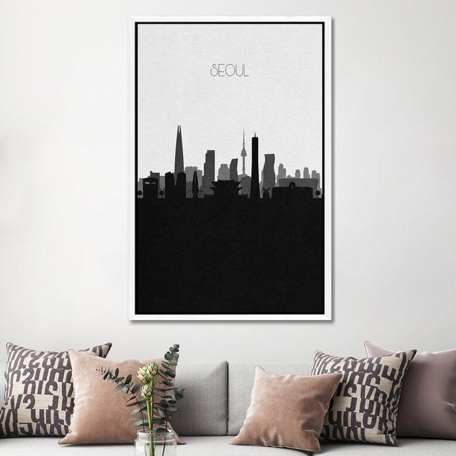 Seoul, South Korea City Skyline by Ayse Deniz Akerman - Print on Canvas Ebern Designs on Productcaster.