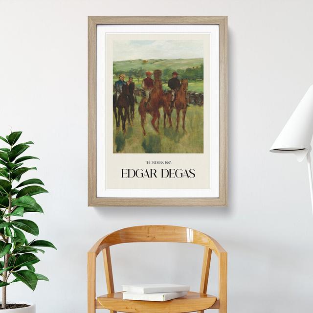 The Horse Riders by Edgar Degas - Picture Frame Painting East Urban Home Size: 36cm H x 27cm W x 2cm D, Frame Option: Oak Framed on Productcaster.