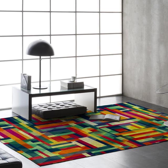 Aariyonna Flatweave Orange/Yellow/Green Rug Ebern Designs Rug Size: Rectangle 160 x 230cm on Productcaster.