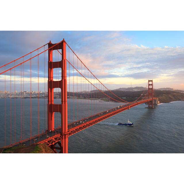 Golden Gate Bridge and San Francisco Bay by Nstanev - Wrapped Canvas Photograph Breakwater Bay Size: 61cm H x 91cm W x 3.8 cm D on Productcaster.