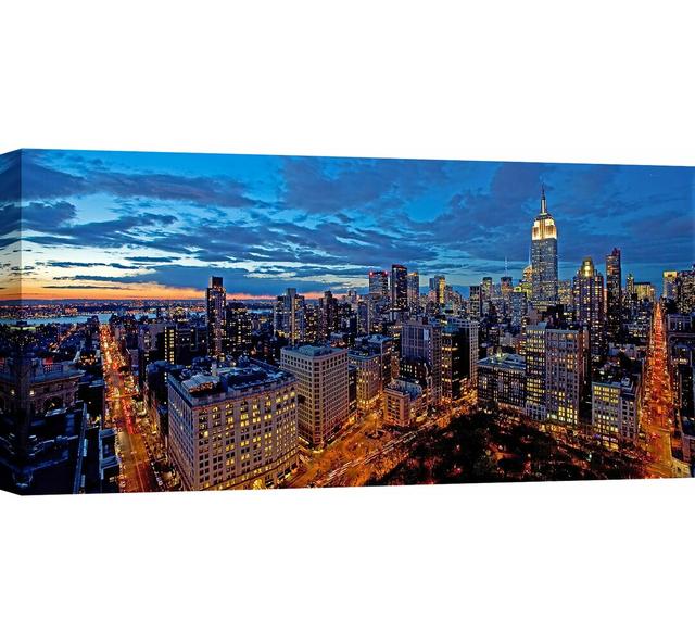 Chelsea and Midtown Manhattan by Richard Berenholtz - Wrapped Canvas Photograph Print Latitude Run Size: 50cm H x 100cm W x 4cm D on Productcaster.