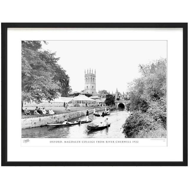 'Oxford, Magdalen College from River Cherwell 1922' by Francis Frith - Picture Frame Photograph Print on Paper The Francis Frith Collection Size: 60cm on Productcaster.