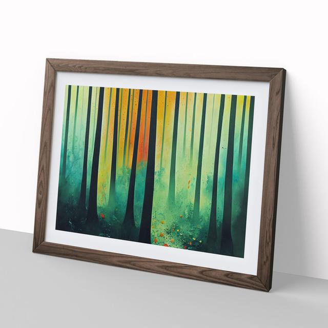 Summer Forest Painted Vol.1 - Picture Frame Painting Alpen Home Frame Colour: Walnut Framed, Size: 25cm H x 34cm W x 2cm D on Productcaster.