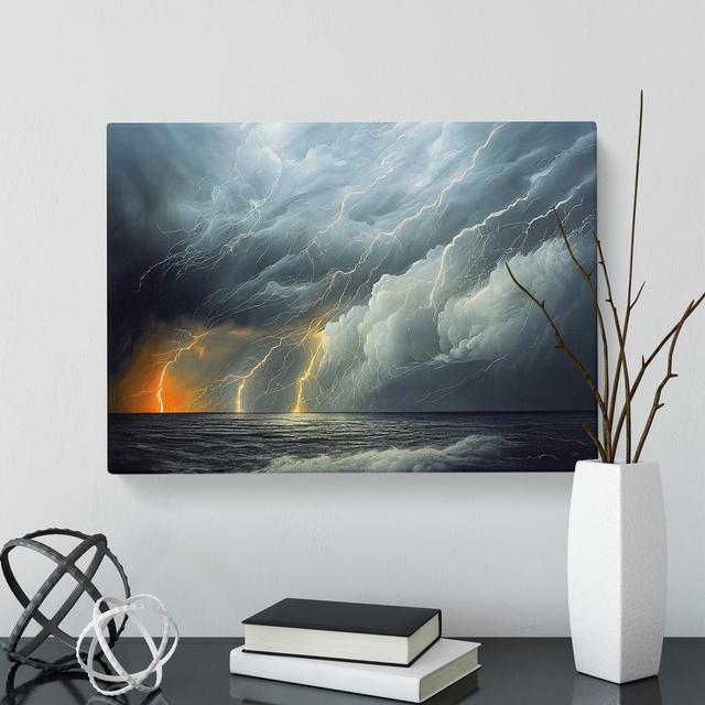 Attractive Thunderstorm House of Hampton Size: 50cm H x 76cm W x 3cm D on Productcaster.